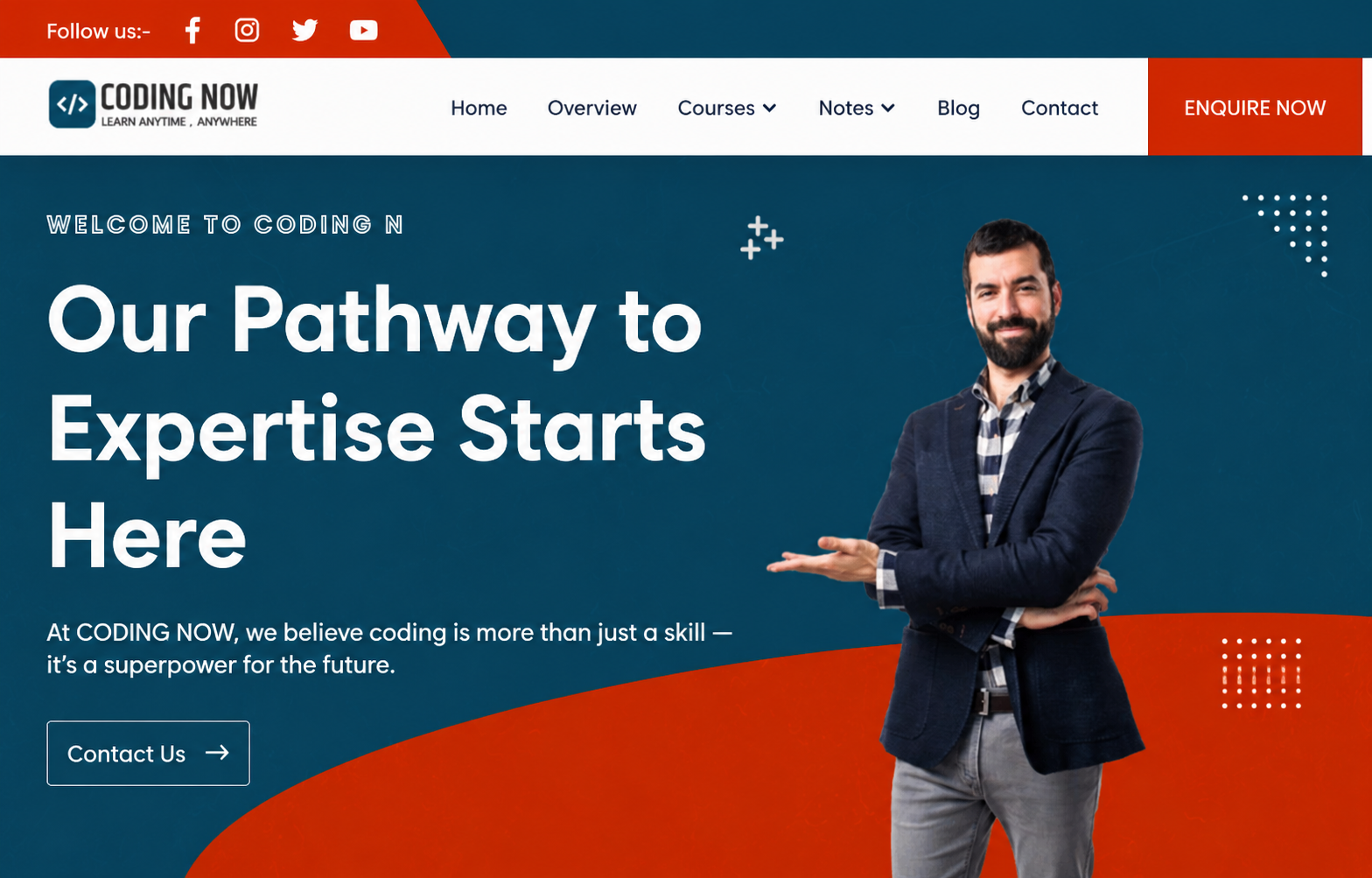 Techpar Events coding education platform - web development portfolio