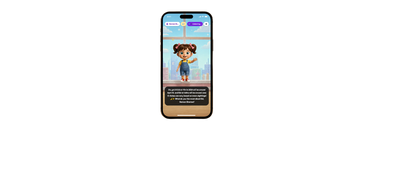 Mimi app screen - mobile experience