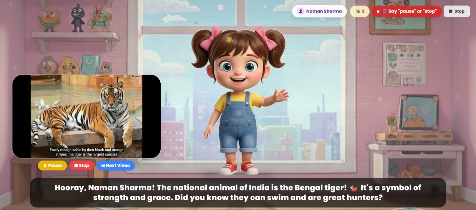 Mimi AI learning companion app for kids - portfolio project