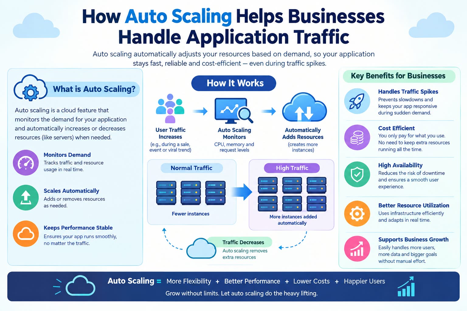How Auto Scaling Helps Businesses Handle Application Traffic - Innovative AI Solutions Blog