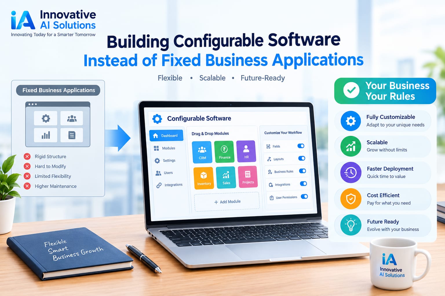 "Building Configurable Software Instead of Fixed Business Applications" - Innovative AI Solutions Blog