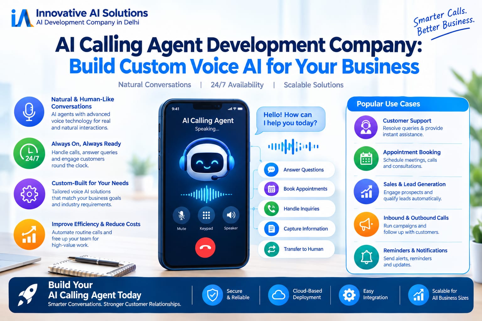 ""AI Calling Agent Development Company: Build Custom Voice AI for Your Business"" - Innovative AI Solutions Blog
