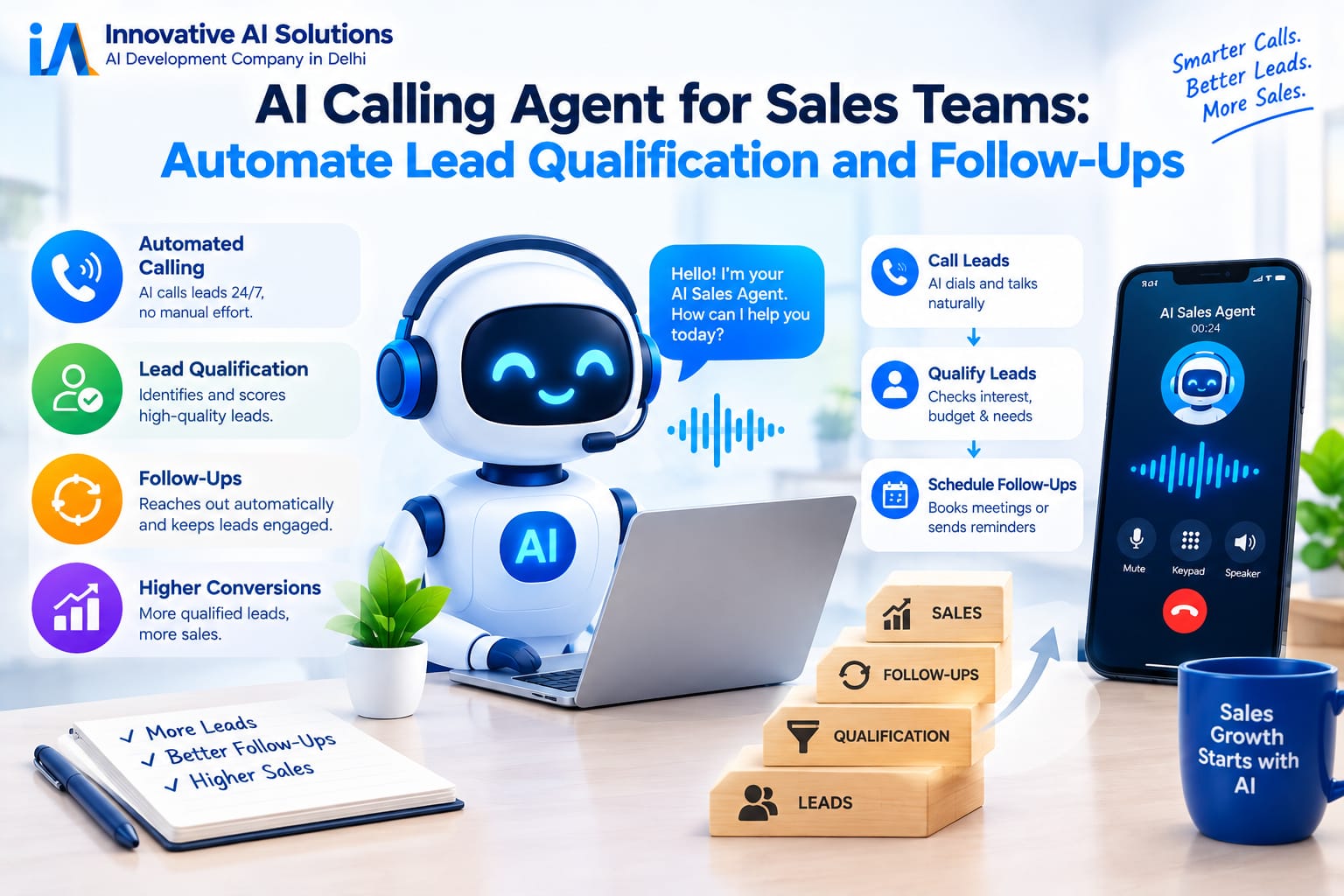 "AI Calling Agent for Sales Teams: Automate Lead Qualification and Follow-Ups" - Innovative AI Solutions Blog