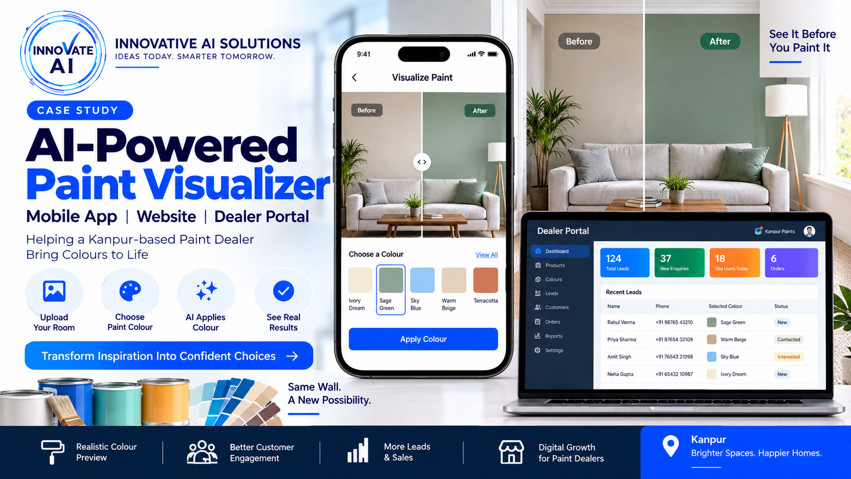 AI Paint Visualizer App & Website Case Study | Paint Dealer Software